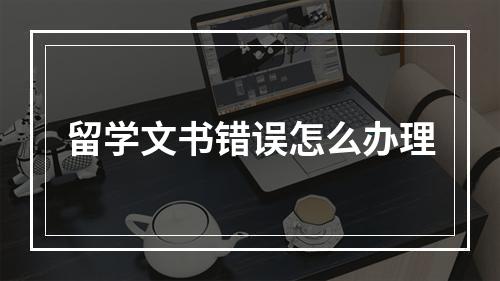 留学文书错误怎么办理