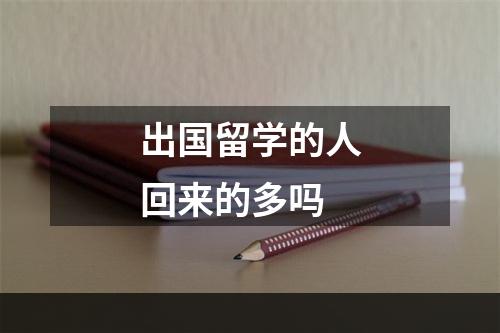 出国留学的人回来的多吗