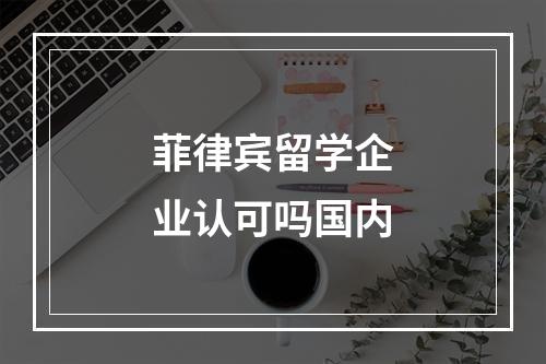 菲律宾留学企业认可吗国内