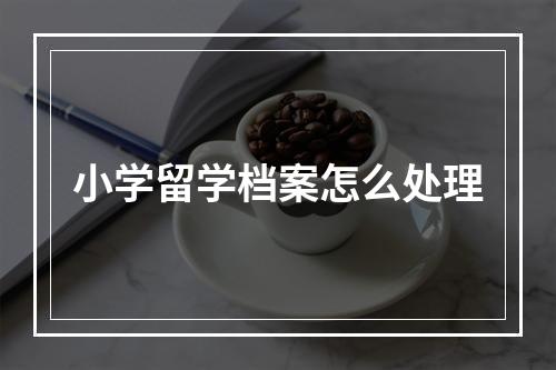 小学留学档案怎么处理