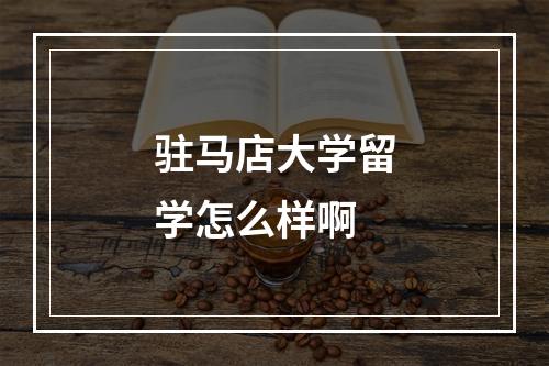 驻马店大学留学怎么样啊