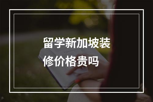 留学新加坡装修价格贵吗