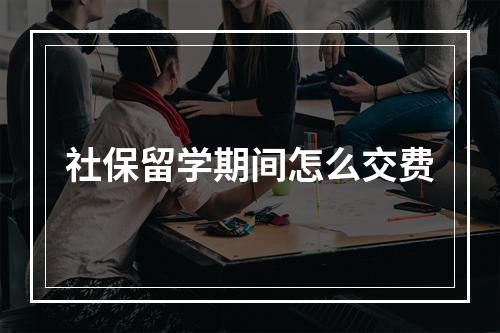 社保留学期间怎么交费