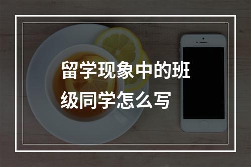 留学现象中的班级同学怎么写