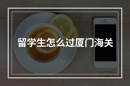 留学生怎么过厦门海关