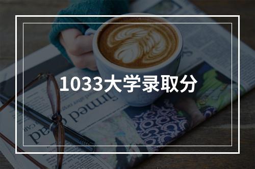 1033大学录取分