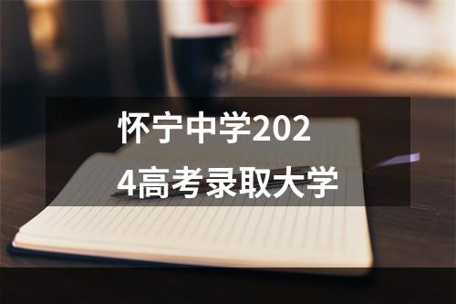 怀宁中学2024高考录取大学