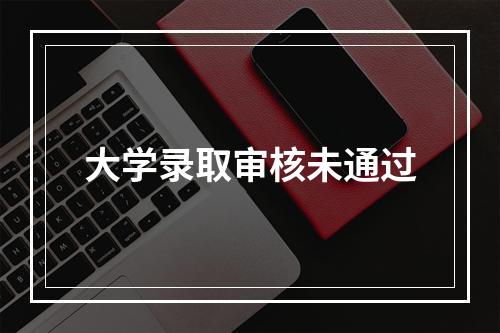 大学录取审核未通过