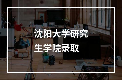 沈阳大学研究生学院录取