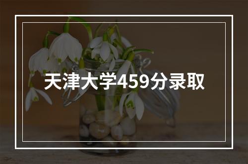 天津大学459分录取