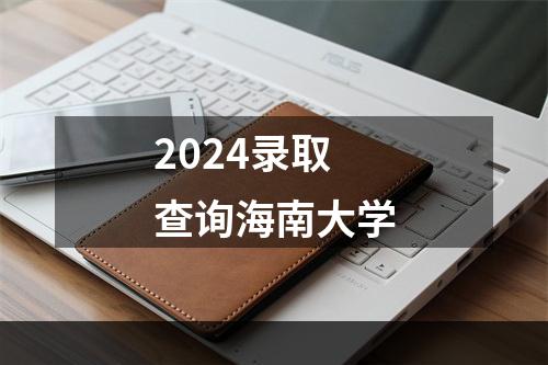 2024录取查询海南大学