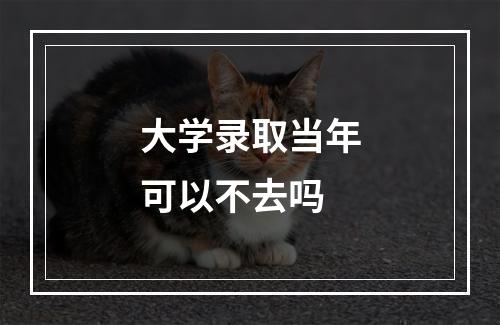 大学录取当年可以不去吗