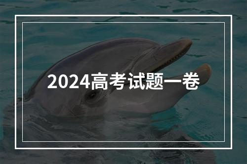 2024高考试题一卷