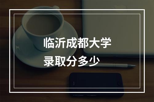 临沂成都大学录取分多少