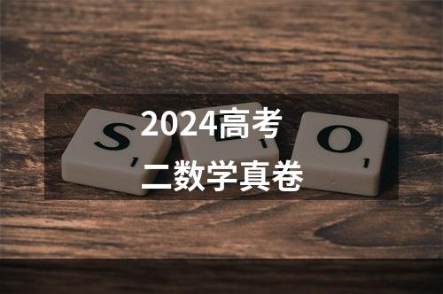 2024高考二数学真卷