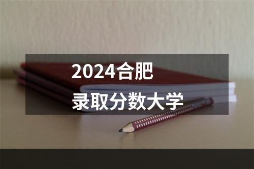 2024合肥录取分数大学