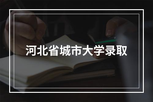 河北省城市大学录取