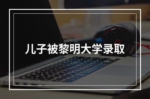 儿子被黎明大学录取