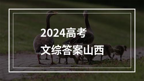 2024高考文综答案山西