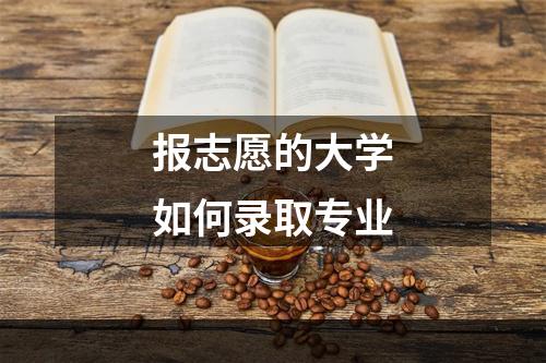 报志愿的大学如何录取专业