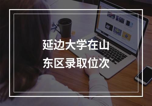 延边大学在山东区录取位次