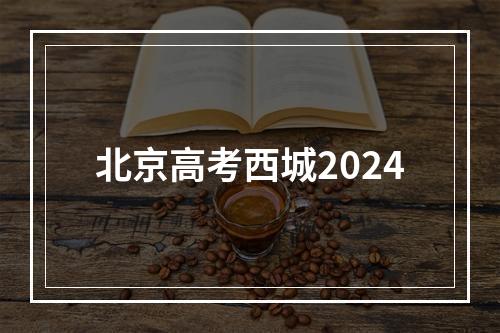 北京高考西城2024