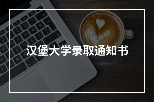 汉堡大学录取通知书