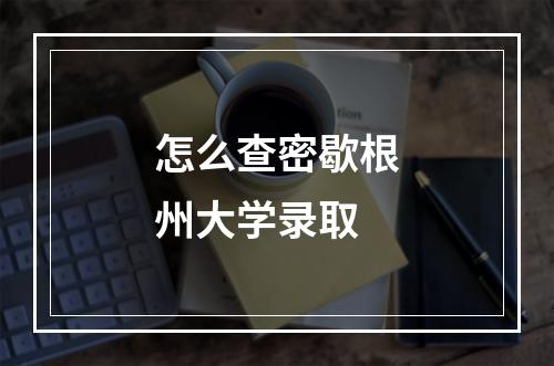 怎么查密歇根州大学录取