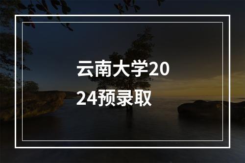 云南大学2024预录取