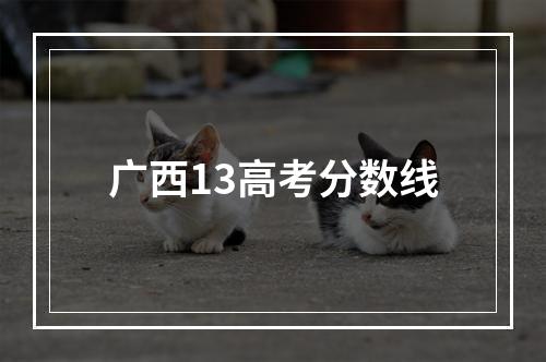 广西13高考分数线