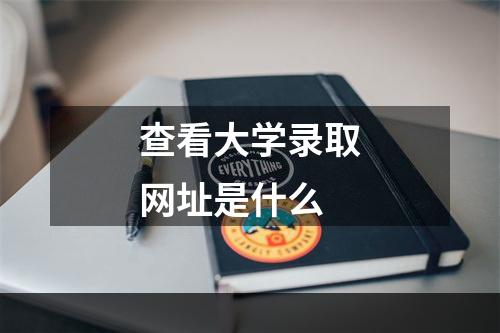 查看大学录取网址是什么