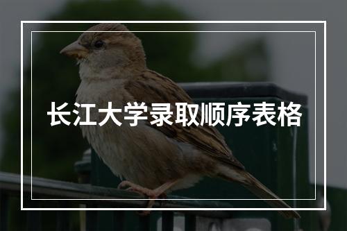 长江大学录取顺序表格