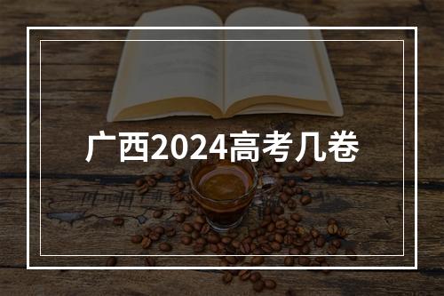 广西2024高考几卷