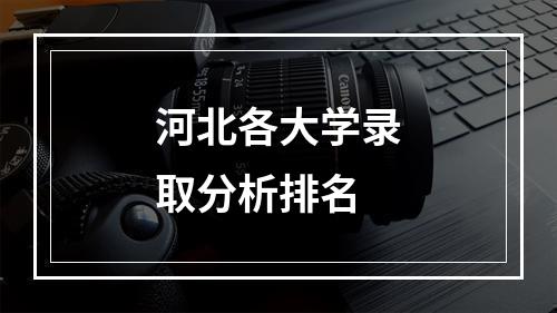 河北各大学录取分析排名