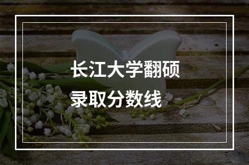 长江大学翻硕录取分数线