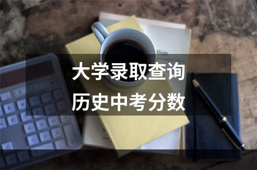 大学录取查询历史中考分数