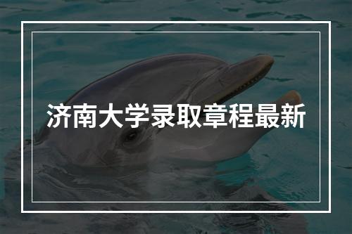 济南大学录取章程最新