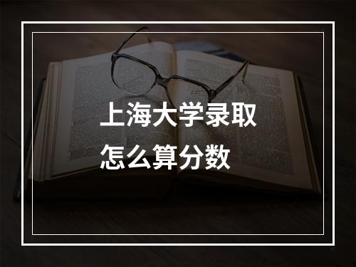 上海大学录取怎么算分数