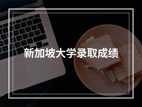 新加坡大学录取成绩