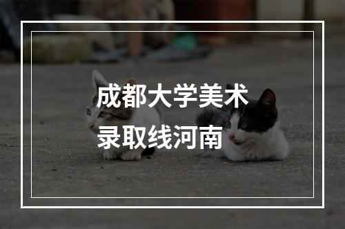 成都大学美术录取线河南