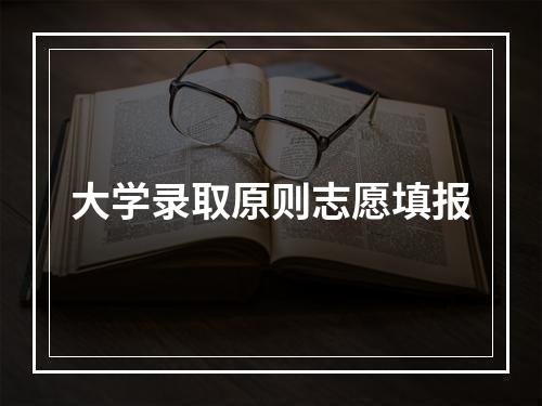 大学录取原则志愿填报