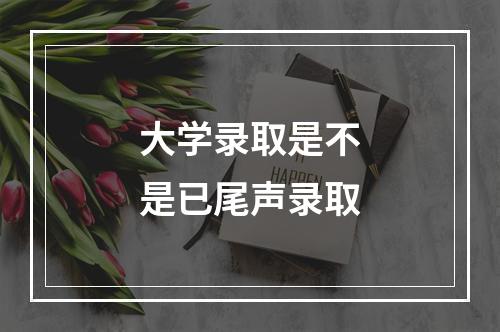 大学录取是不是已尾声录取