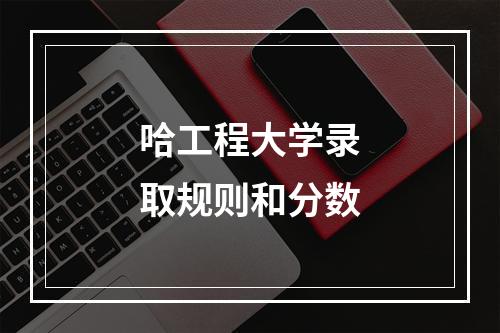 哈工程大学录取规则和分数