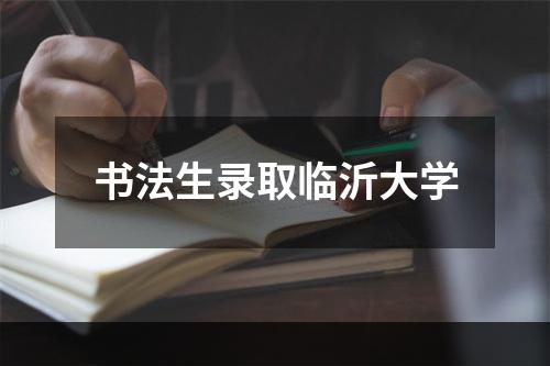 书法生录取临沂大学