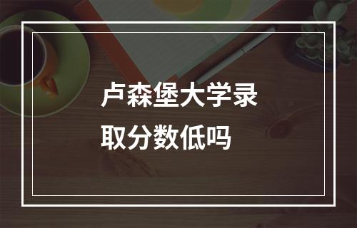 卢森堡大学录取分数低吗