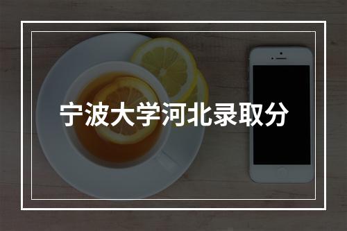 宁波大学河北录取分