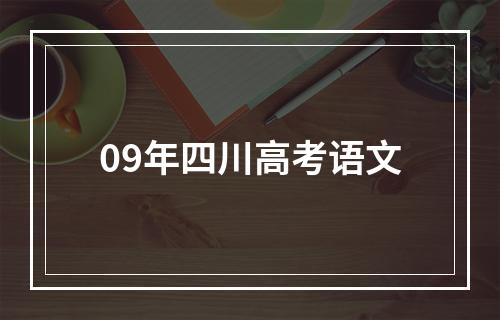 09年四川高考语文