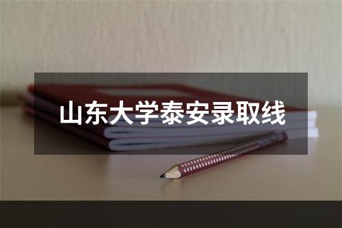 山东大学泰安录取线