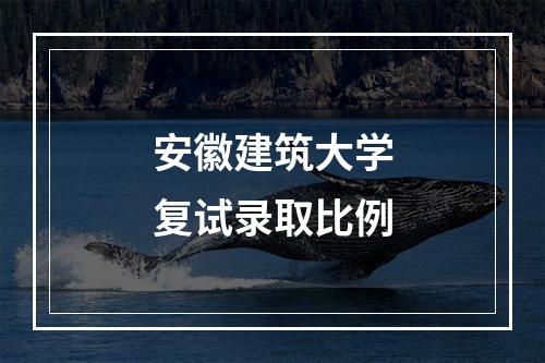 安徽建筑大学复试录取比例