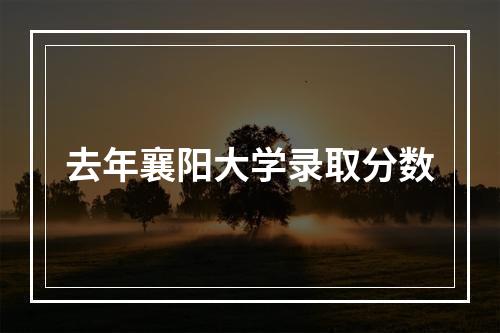 去年襄阳大学录取分数